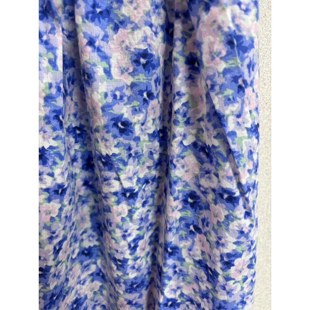 Eileen West Floral Cotton Nightgown Prairie Cottagecore Pintuck Lace Maxi Gown S - Picture 9 of 9